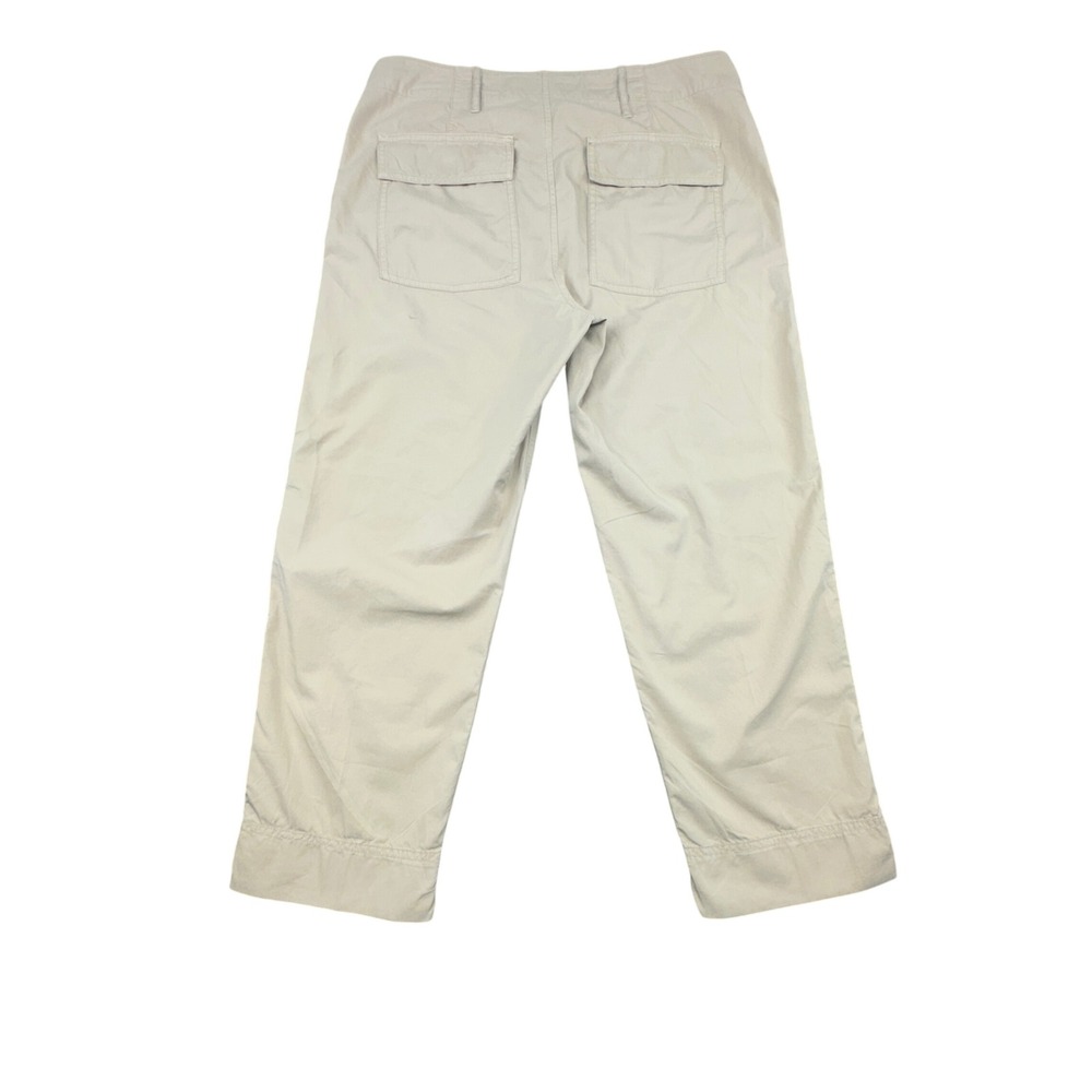 Lauren Ralph Lauren Khaki Tan Utility Crop Pants Straight Leg Size 6 - Picture 3 of 9